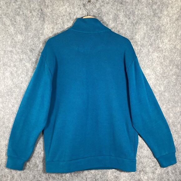 US POLO ASSN Men's Blue Ribbed Cotton Knit 1/4 Zip Pullover Sweater XL - Picture 2 of 15